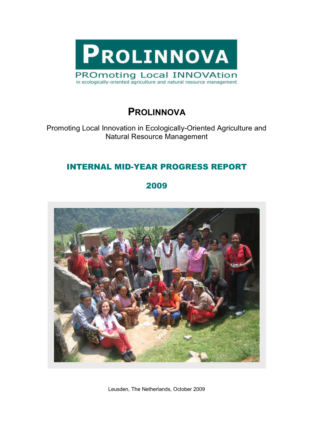 2009 Prolinnova Mid-Year Progress Report