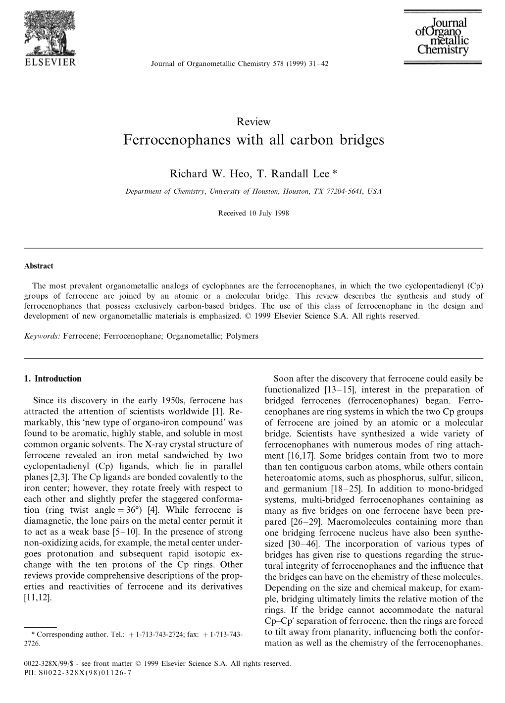 Ferrocenophanes with All Carbon Bridges