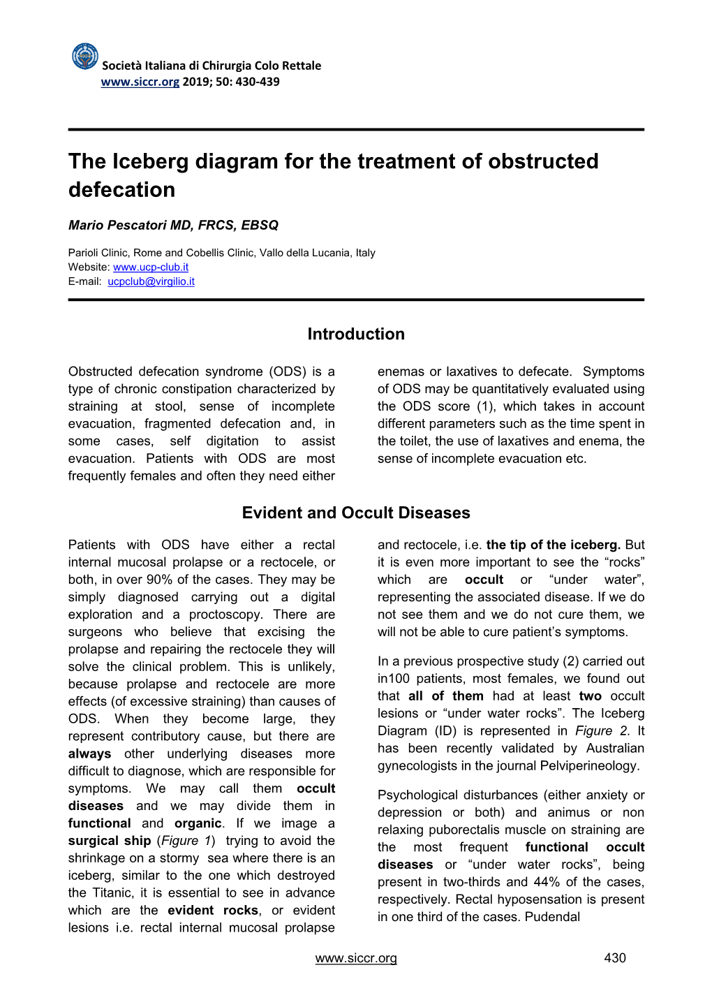 The Iceberg Diagram for the Treatment of Obstructed Defecation