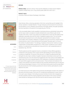 Purim and the Celebration of Urban Zionism. Brighton: Academic Studies Press, 2014