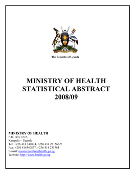 Ministry of Health Statistical Abstract 2008/09