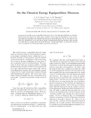 On the Classical Energy Equipartition Theorem