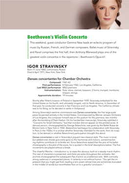 Beethoven's Violin Concerto