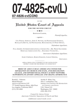 Amicus Brief in Support of the Plaintiff