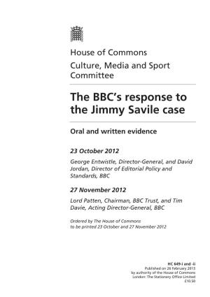 The BBC's Response to the Jimmy Savile Case