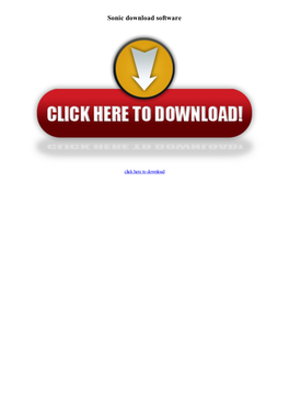 Sonic Download Software