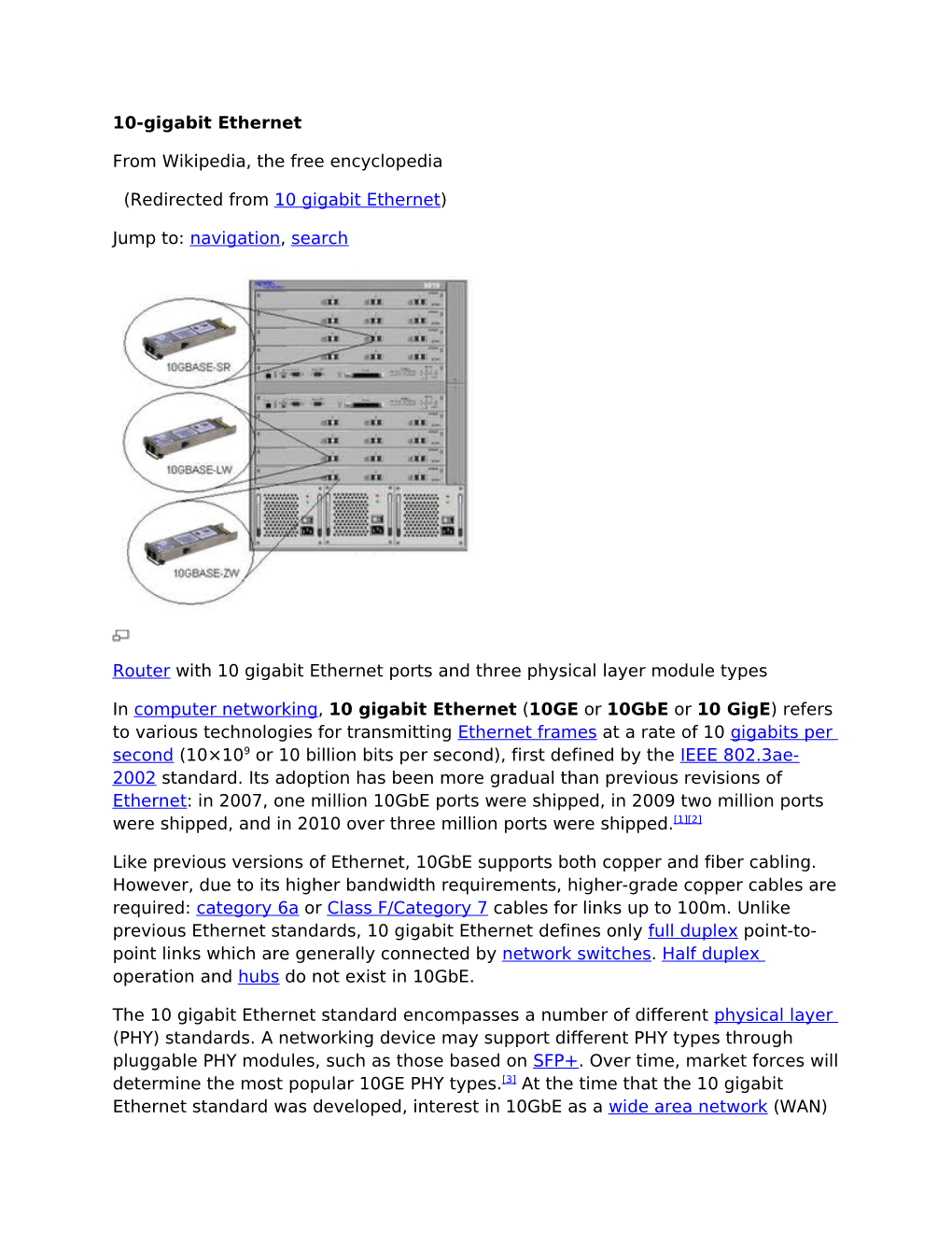 10-Gigabit Ethernet from Wikipedia, the Free Encyclopedia (Redirected