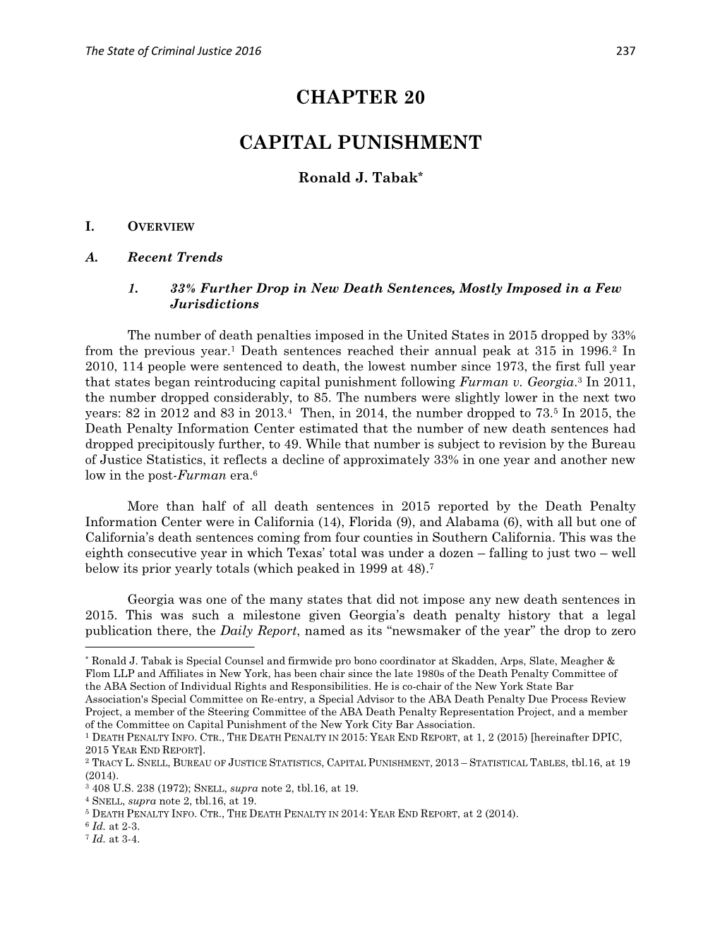 Chapter 20 Capital Punishment