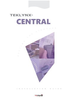 TEKLYNX CENTRAL Installation Guide