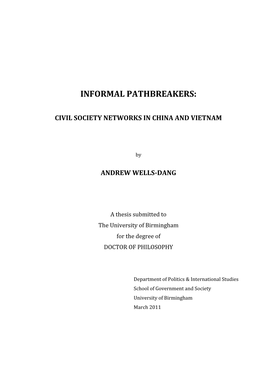 Civil Society Networks in China and Vietnam