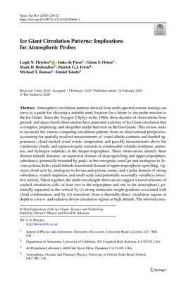 Ice Giant Circulation Patterns: Implications for Atmospheric Probes