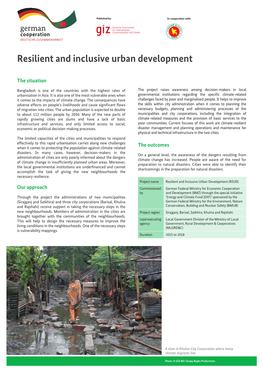 Resilient and Inclusive Urban Development