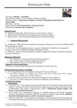 Curriculum Vitae