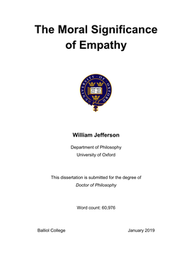 The Moral Significance of Empathy