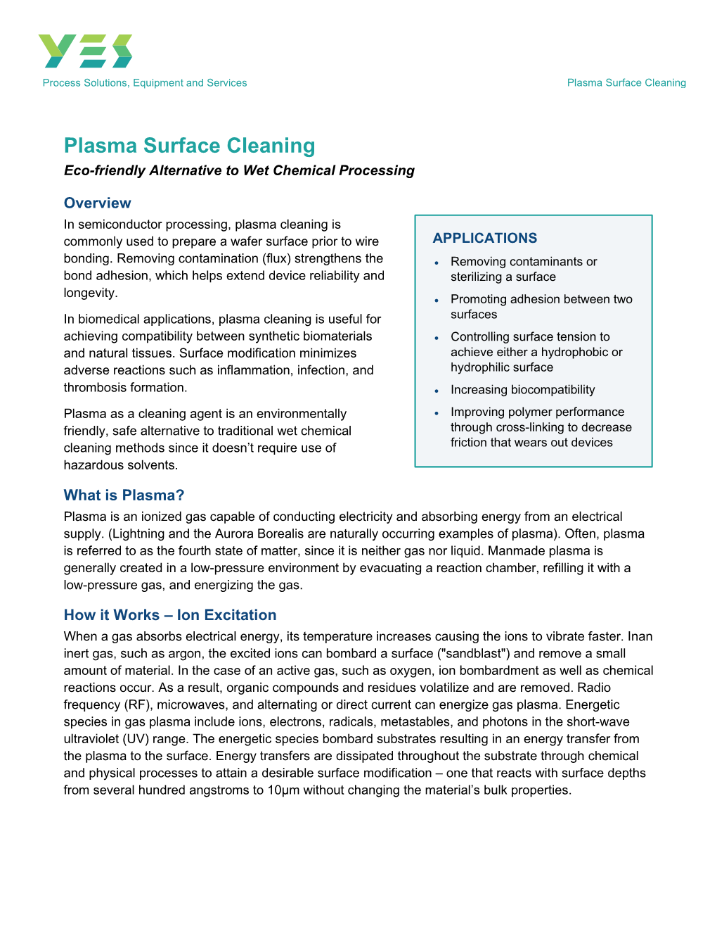 Plasma Surface Cleaning