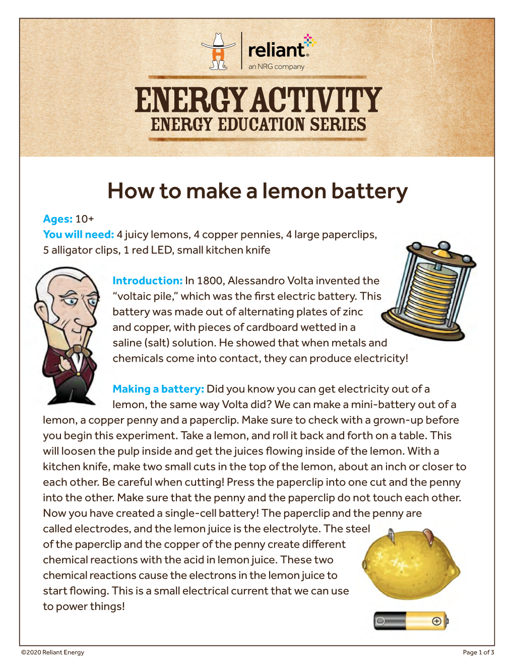 Energy Activity Energy Education Series