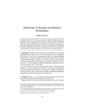 Diachronic Coherence and Radical Probabilism