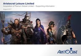 Acquisition of Plarium Global Limited – Supporting Information