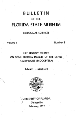 Bulletin Florida State Museum