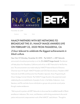 2-Hour Telecast to Celebrate the Biggest Achievements in Black Culture