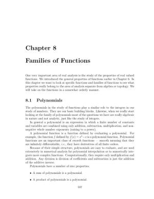 Chapter 8 Families of Functions