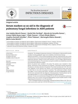 Serum Markers As an Aid in the Diagnosis of Pulmonary