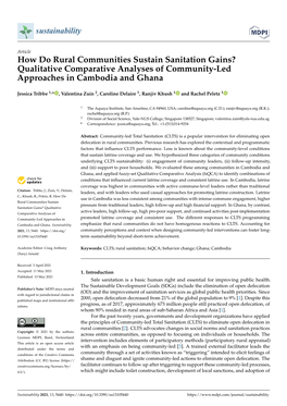 How Do Rural Communities Sustain Sanitation Gains? Qualitative Comparative Analyses of Community-Led Approaches in Cambodia and Ghana