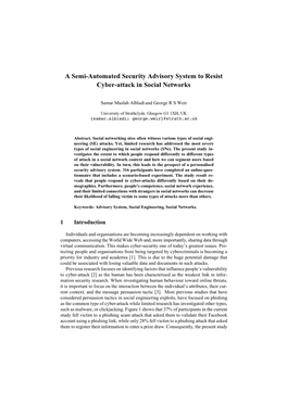 A Semi-Automated Security Advisory System to Resist Cyber-Attack in Social Networks