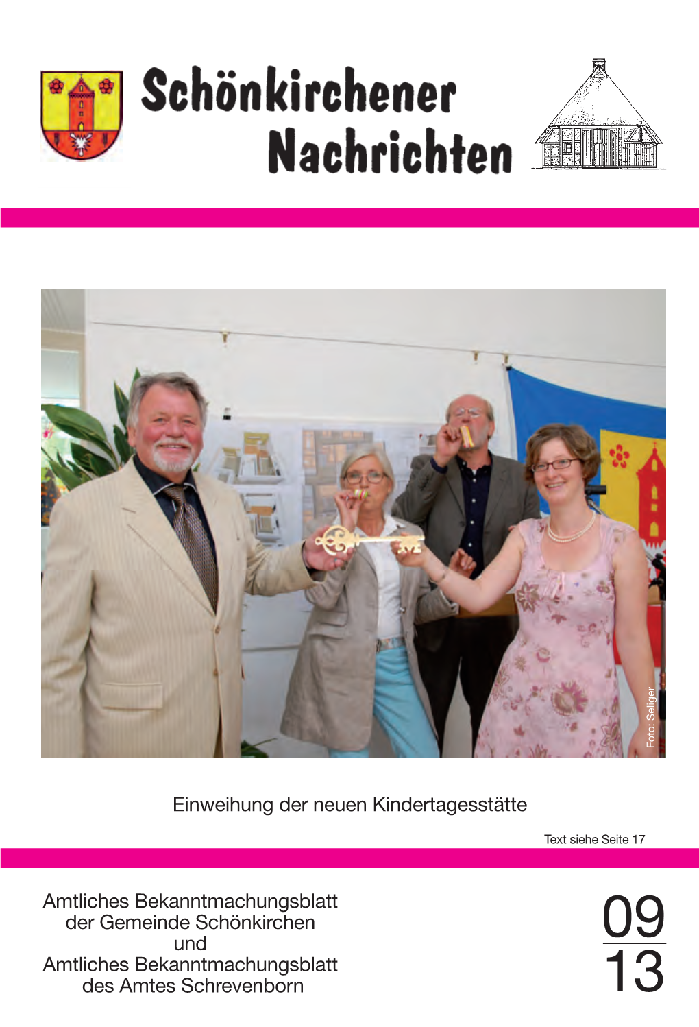 Amtliches Bekanntmachungsblatt Der Gemeinde Schönkirchen Und