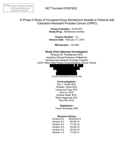 A Phase II Study of Increased-Dose Abiraterone Acetate in Patients with Castration Resistant Prostate Cancer (CRPC)