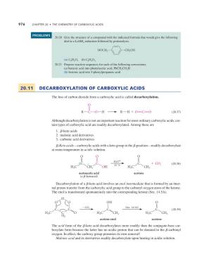 20.11 Decarboxylation of Carboxylic Acids