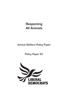 Animal Welfare Policy Paper
