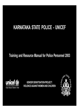 Karnataka State Police - Unicef