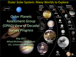 Outer Planets Assessment Group (OPAG) View of Decadal Survey
