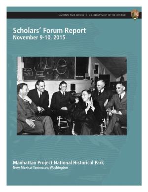 Scholars' Forum Report