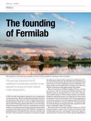 The Founding of Fermilab