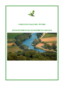 Parco Fluviale Del Tevere Piano Pluriennale Economico E Sociale
