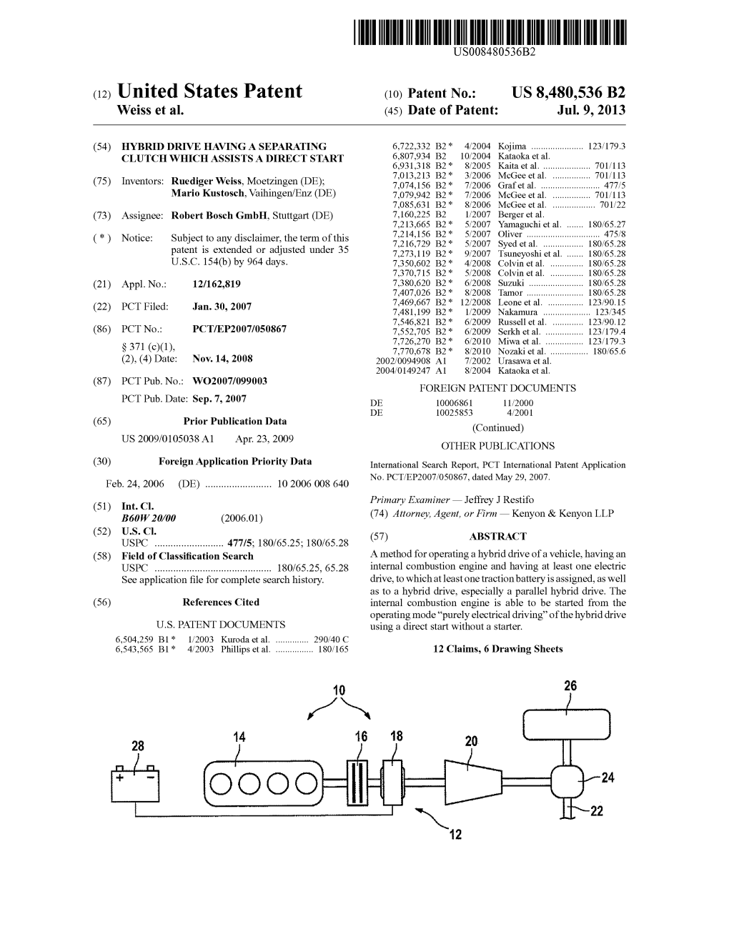 (12) United States Patent (10) Patent No.: US 8,480,536 B2 Weiss Et Al