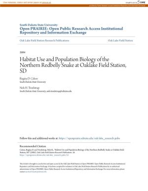 Habitat Use and Population Biology of the Northern Redbelly Snake at Oaklake Field Station, SD Regina D