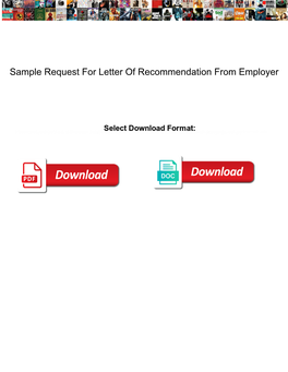 Sample Request for Letter of Recommendation from Employer