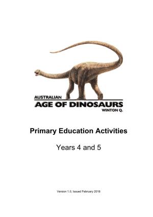 Primary Education Activities Years 4 and 5