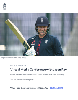 ​Virtual Media Conference with Jason
