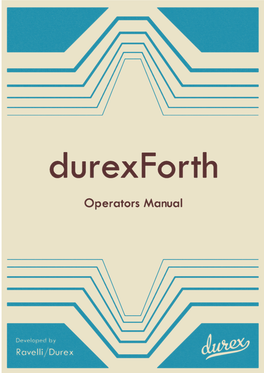 "Durexforth: Operators Manual"