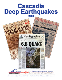 Cascadia Deep Earthquakes 2008
