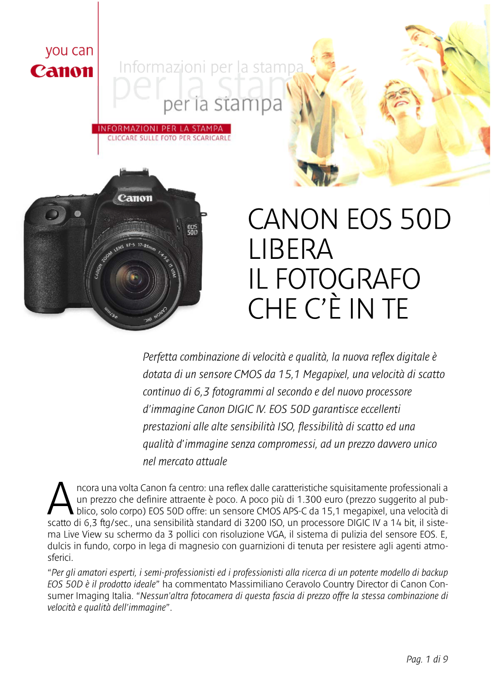 Canon Eos 50D Libera Il Fotografo Che C'è in Te