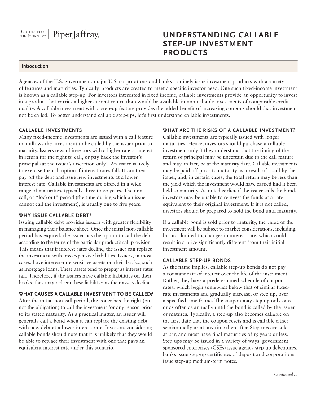 Understanding Callable Step-Up Investment Products