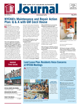 NYCHA's Maintenance and Repair Action Plan