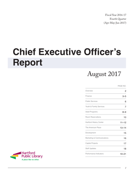 Chief Executive Officer's Report