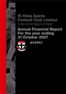St Kilda Saints Football Club Limited & Its Controlled Entities Annual