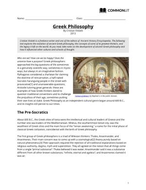 Greek Philosophy by Cristian Violatti 2013